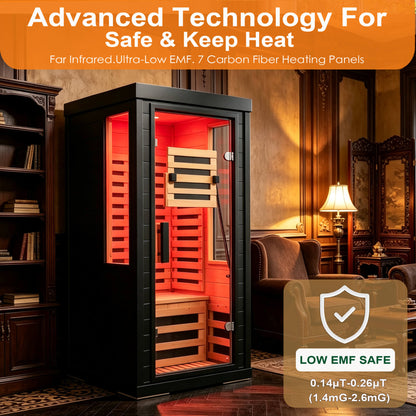 Aurelo 2-Person Low EMF Indoor Infrared Sauna With Red Light Therapy (SAK37542)
